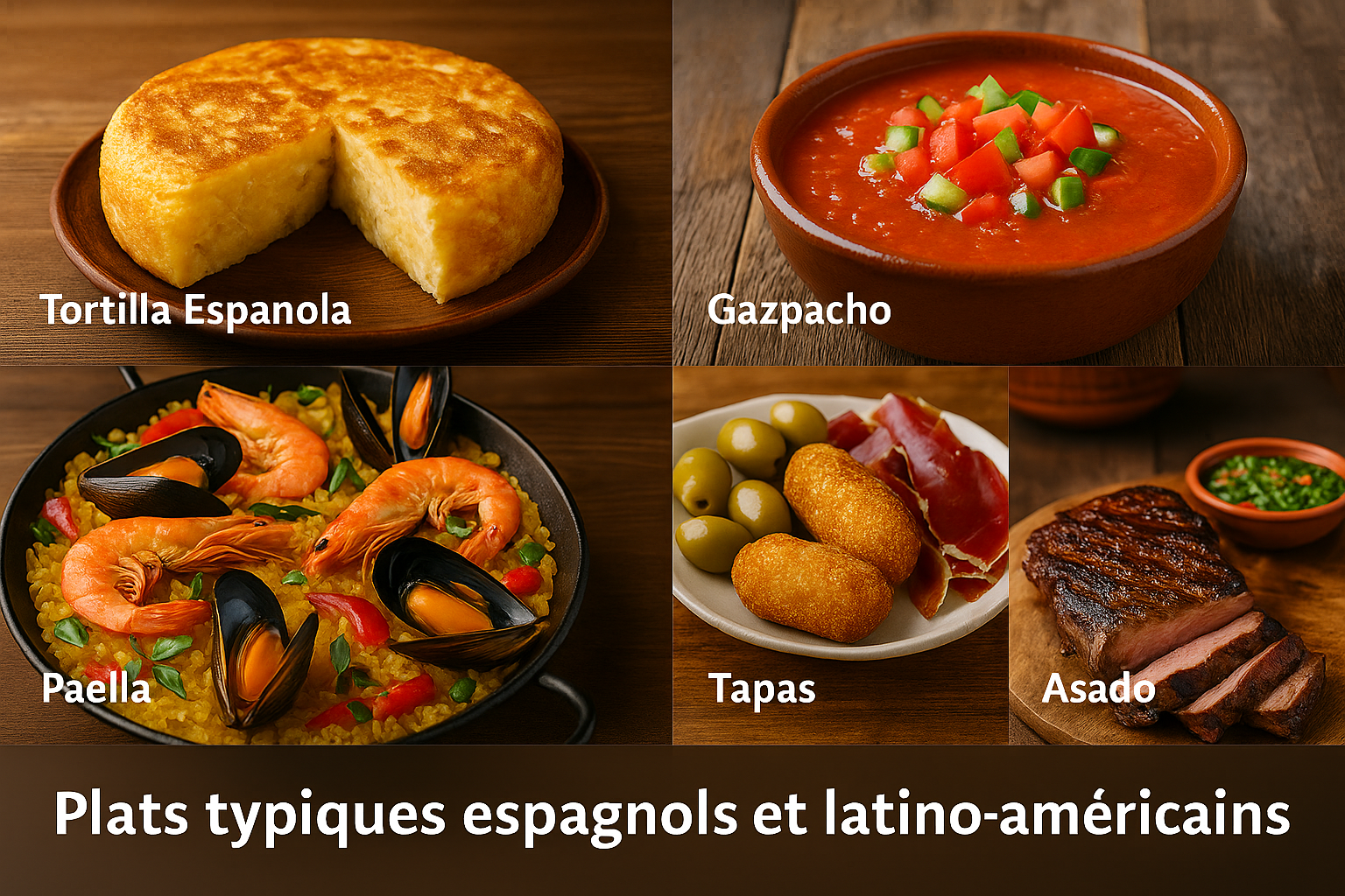 Plats typiques espagnols et latino-américains